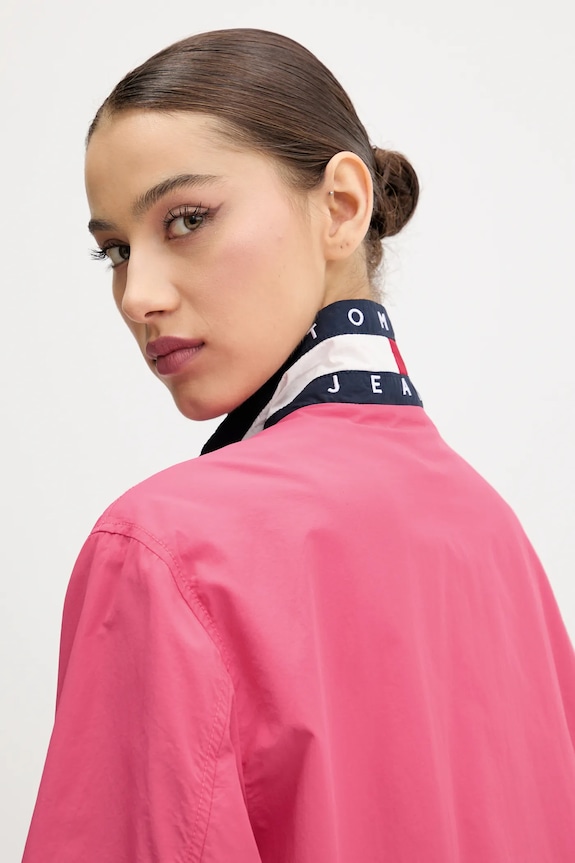Tommy Jeans kurtka przejściowa damska DW0DW20439 różowy
