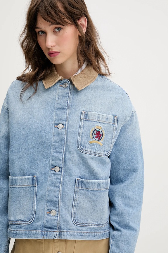 Tommy Jeans kurtka jeansowa DW0DW20568 niebieski