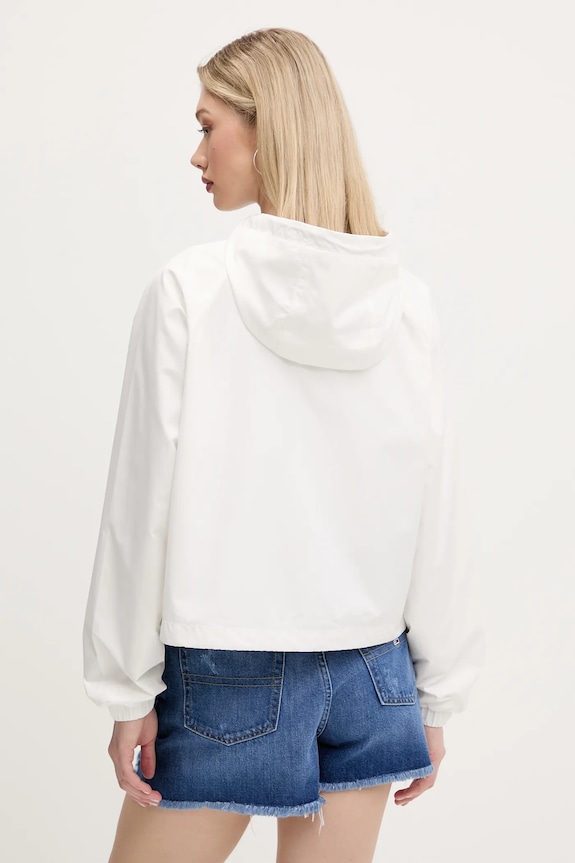 Îmbrăcăminte Tommy Jeans geacă de tranziție feminină DW0DW20672 alb