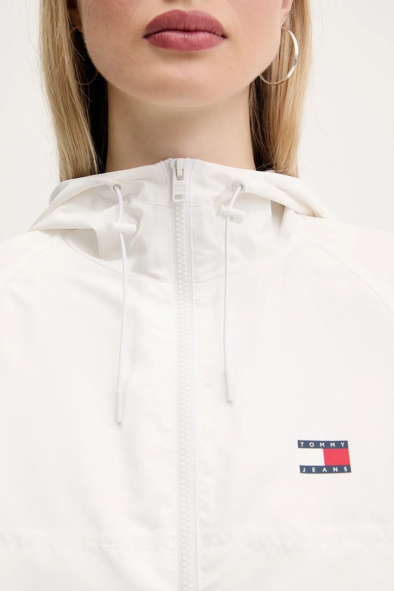 Tommy Jeans geacă de tranziție feminină DW0DW20672 alb