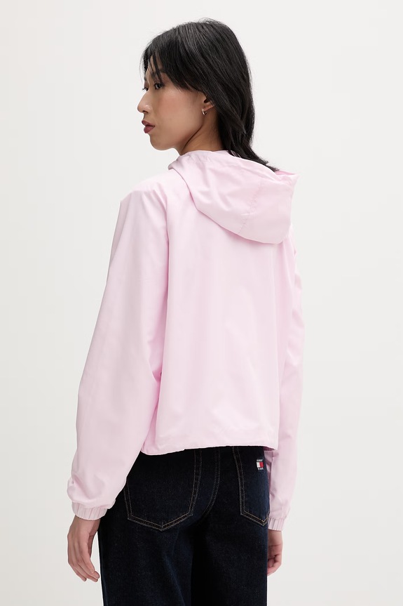 Îmbrăcăminte Tommy Jeans geacă de tranziție feminină DW0DW20672 roz