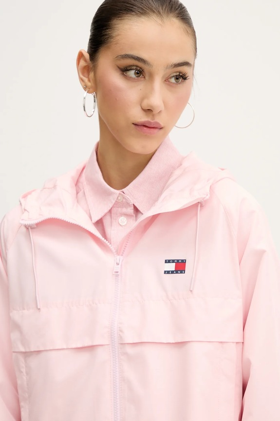 Tommy Jeans kurtka przejściowa damska różowy DW0DW20672