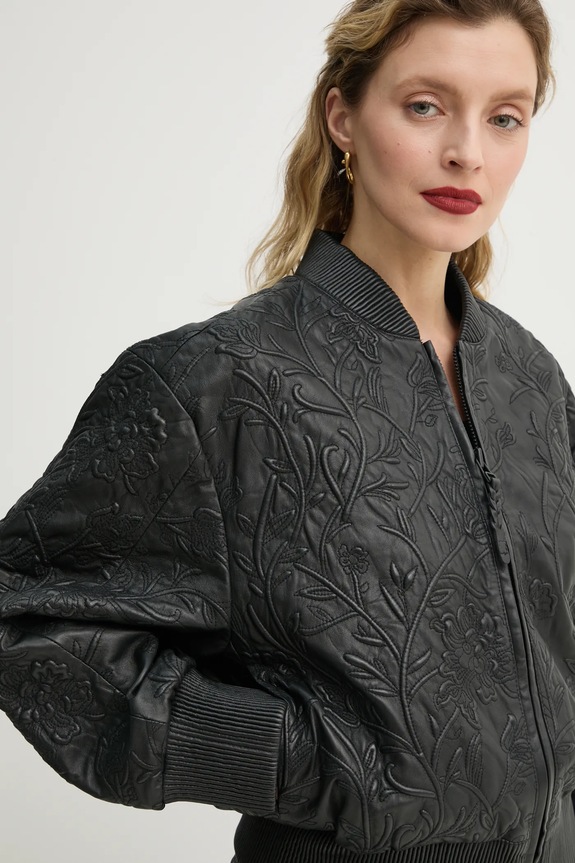 Kožna bomber jakna MUNTHE FERRIL 251151525105 crna