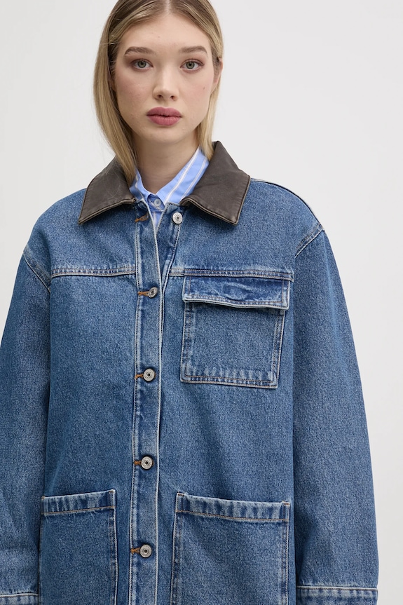 Τζιν μπουφάν Abercrombie & Fitch μπλε KI144.5063.275