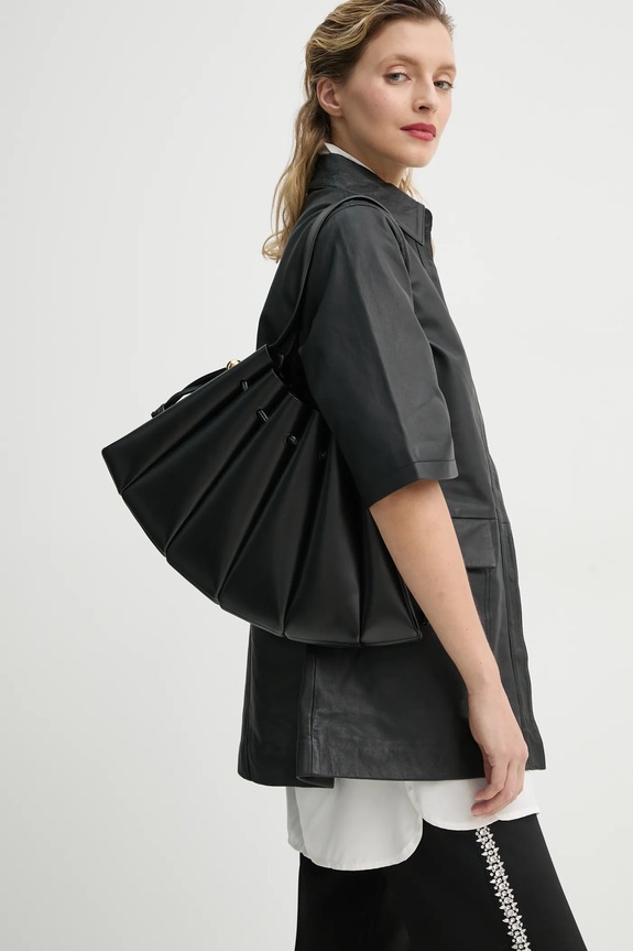 Kožna jakna Bruuns Bazaar crna BBW4358