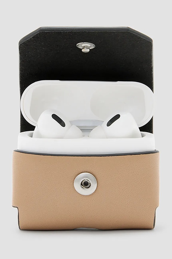 Шкіряний футляр для airpod AllSaints AIRPOD W275XC бежевий SS25