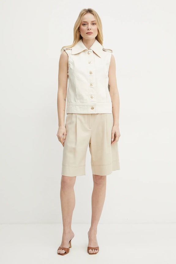 Patou cotone senza maniche OU0370178 beige SS25