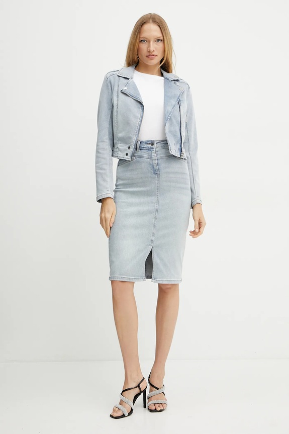 Morgan kurtka jeansowa VAMMY VAMMY niebieski SS26