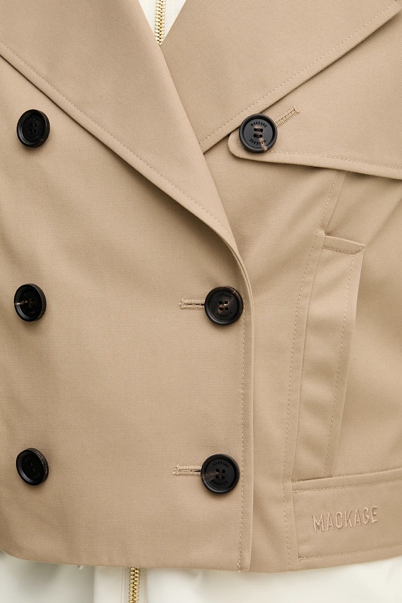 MACKAGE trench corto ALINE.CO beige