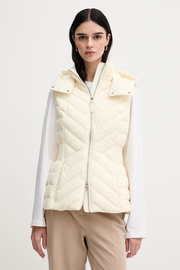 Pernati prsluk MACKAGE s kapuljačom bež HOSHI