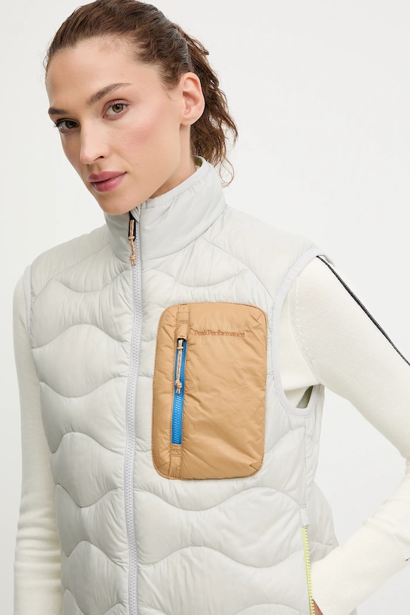 Peak Performance vestă Helium Utility bej G80345