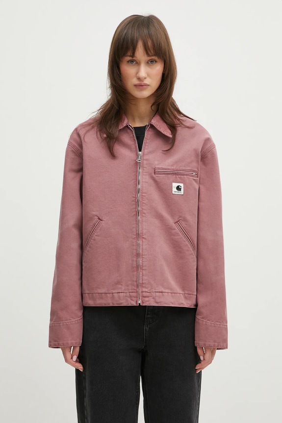 Carhartt WIP denim jacket OG Detroit Jacket Planet friendly pink I034879.2R74O