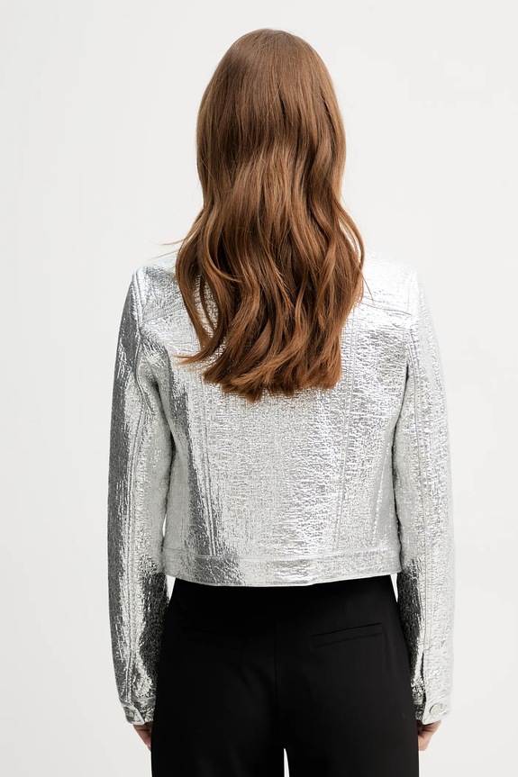 Oblečenie Bunda The Kooples FBLO30008K strieborná