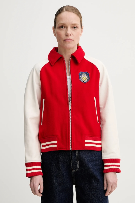 Ρούχα Μάλλινο μπουφάν The Kooples FCUI30001K κόκκινο