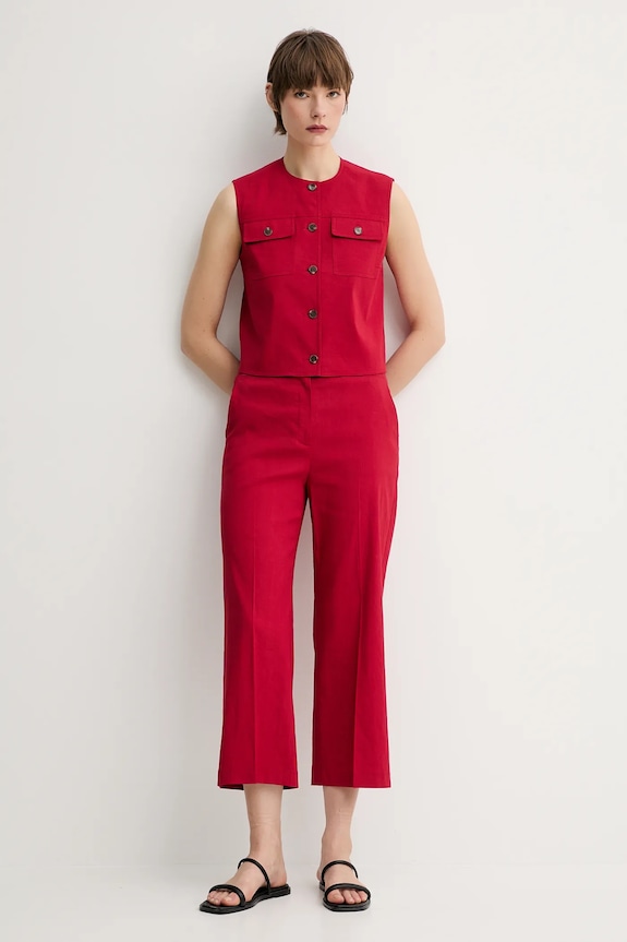 Theory vászonmellény P0303110 piros SS25