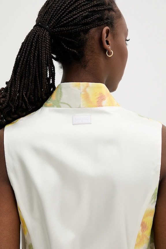 Kenzo linen blend gilet yellow FF52GI0099O1.01