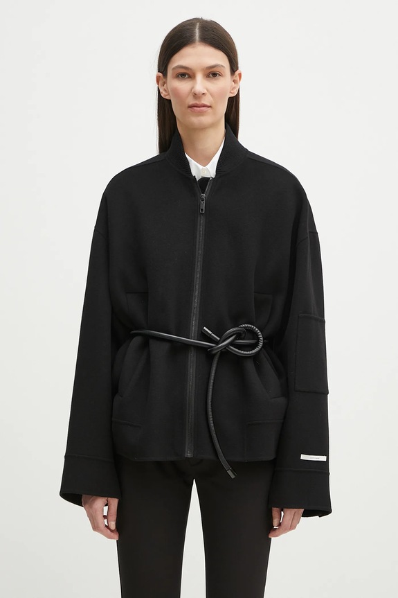 Sportmax wool bomber jacket Vitalba Planet friendly black 2512081011600
