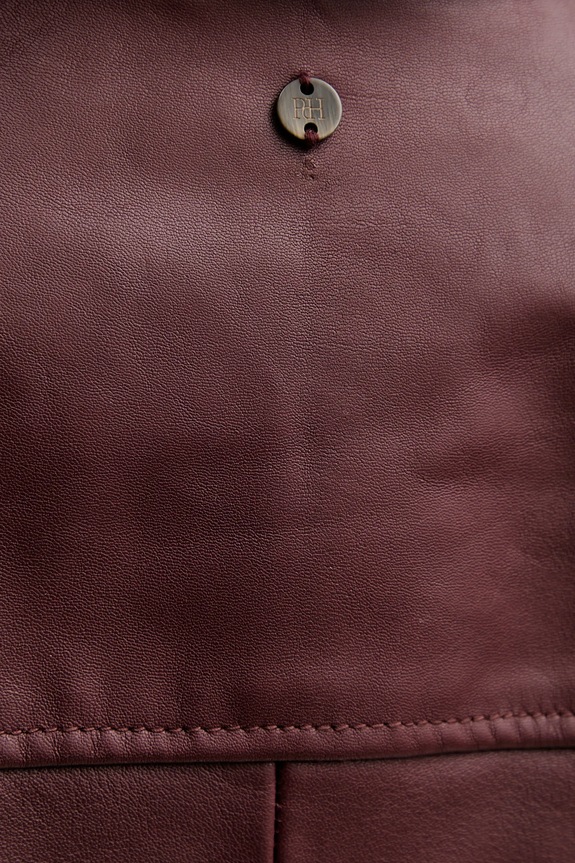 Usnjena jakna Pedro del Hierro bordo 5499137