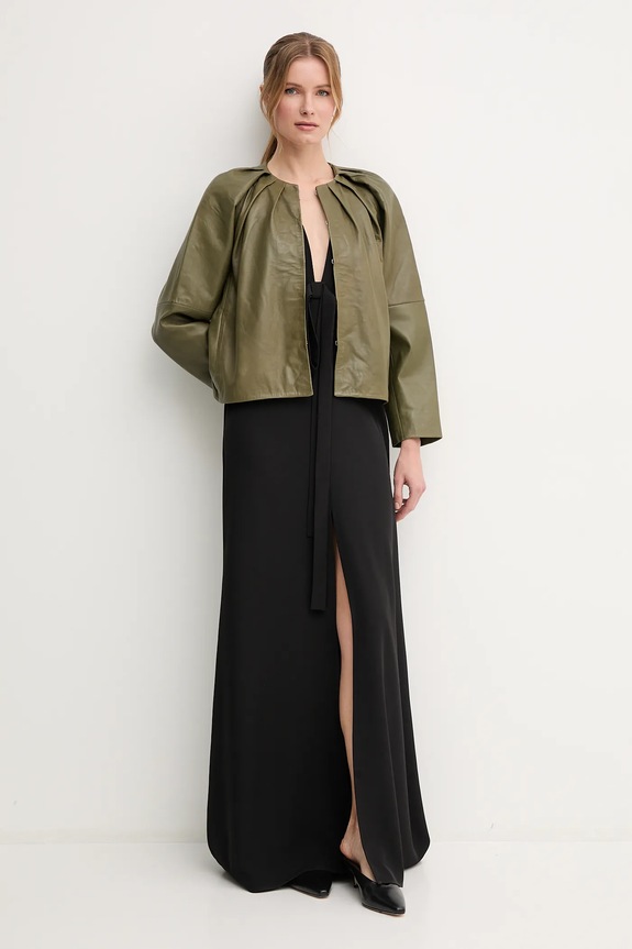 Pedro del Hierro bőrdzseki 5499141 zöld SS25