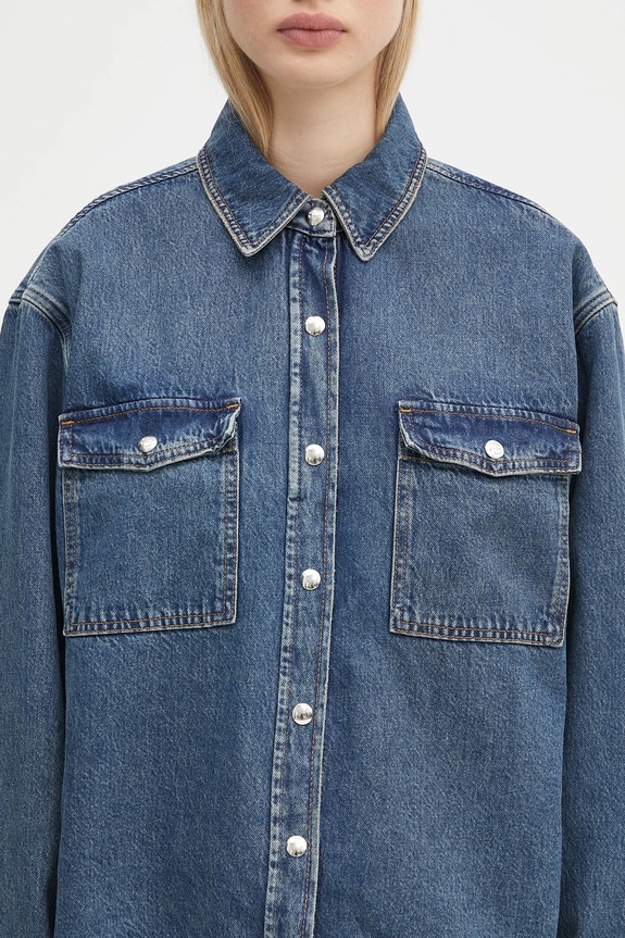Traper jakna Anine Bing Paxton Shirt plava A.07.10673