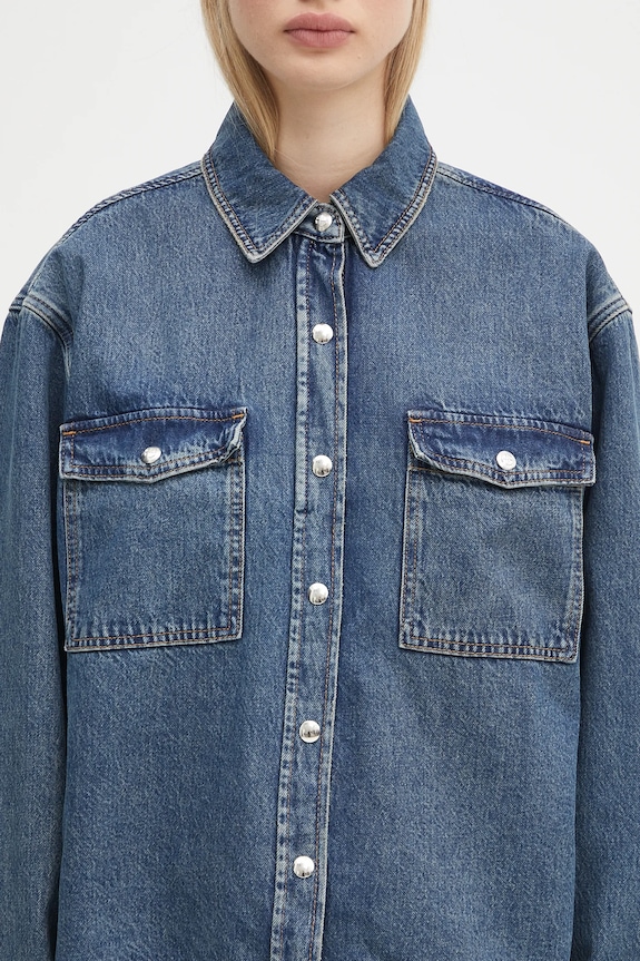 Traper jakna Anine Bing Paxton Shirt plava A.07.10673
