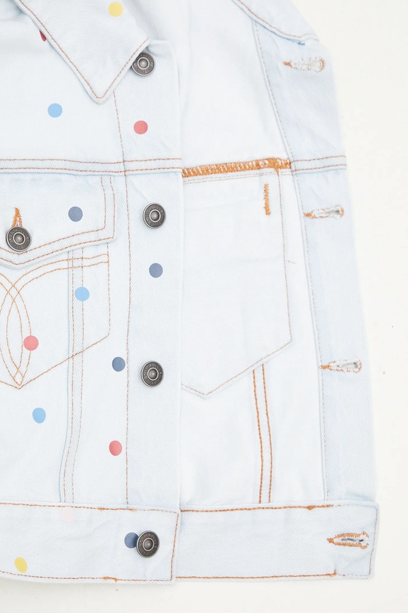 Хлопковая джинсовая куртка Fiorucci Confetti Dot Cropped Denim W02SPDJA308DN03DN08