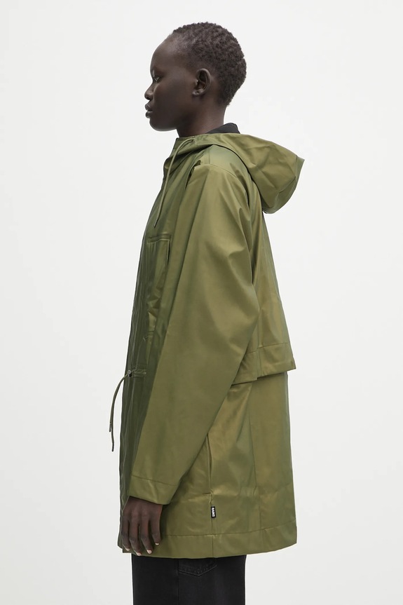Парка Rains Bold Long Jacket W3 12110.105 зелений SS25