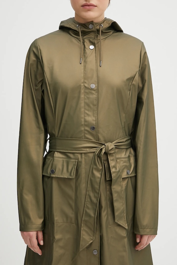 Rains jacket Curve Long Jacket W3 green 18130.105