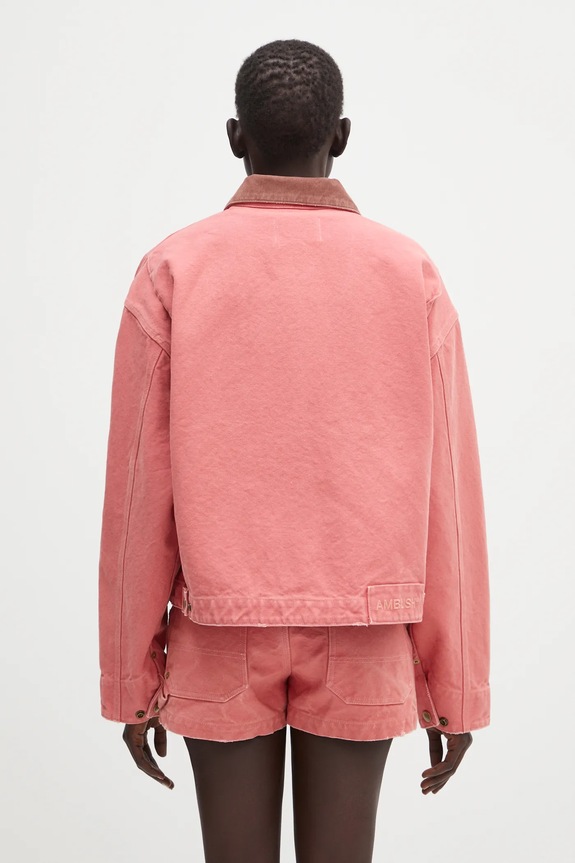 Oblečení Bavlněná bunda AMBUSH Cropped Canvas Work Jacket 12115367 oranžová