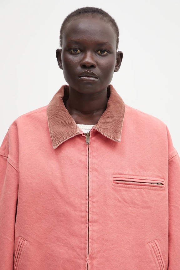 AMBUSH jachetă de bumbac Cropped Canvas Work Jacket portocaliu 12115367