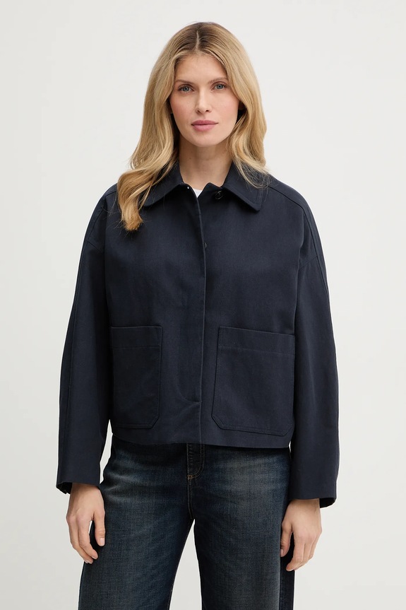 Bunda A.P.C. Veste Bianca nezateplené tmavomodrá COGXT.F32005