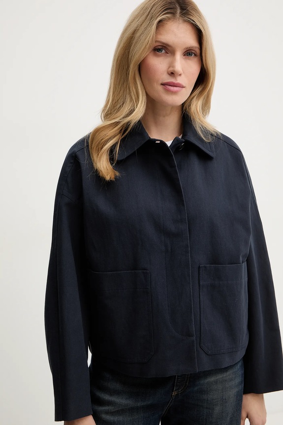 Bunda A.P.C. Veste Bianca tmavomodrá COGXT.F32005