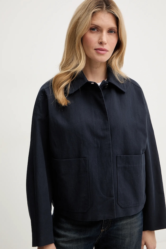 Bunda A.P.C. Veste Bianca tmavomodrá COGXT.F32005