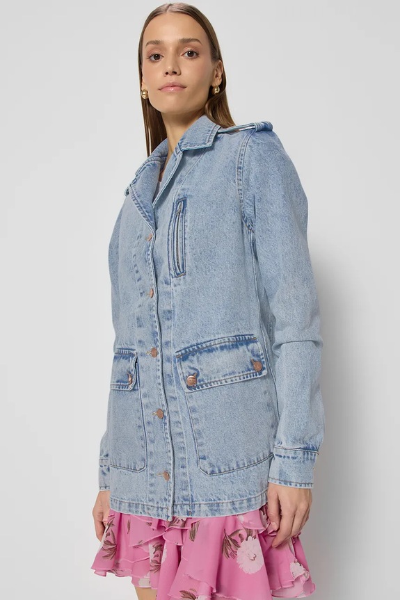 Ruházat Bizuu pamut farmerdzseki KULLA KULLA.NIEBIESKI.SS25 kék