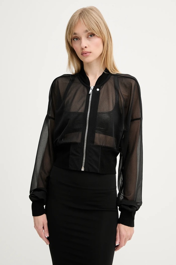 Jakna Rick Owens Lilies za prijelazno razdoblje crna LI01E4708OT