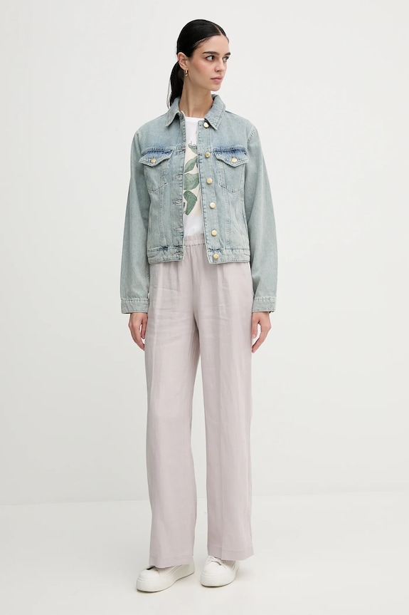 Τζιν μπουφάν Sisley 2TFHLN05O μπλε SS25