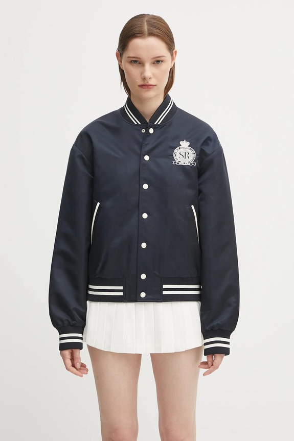 Sporty & Rich bomber jacket Royal Club Nylon Varsity other navy OW030620219BL106