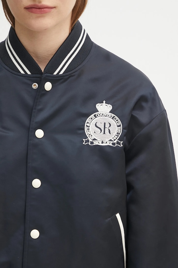 Sporty & Rich bomber jacket Royal Club Nylon Varsity navy OW030620219BL106