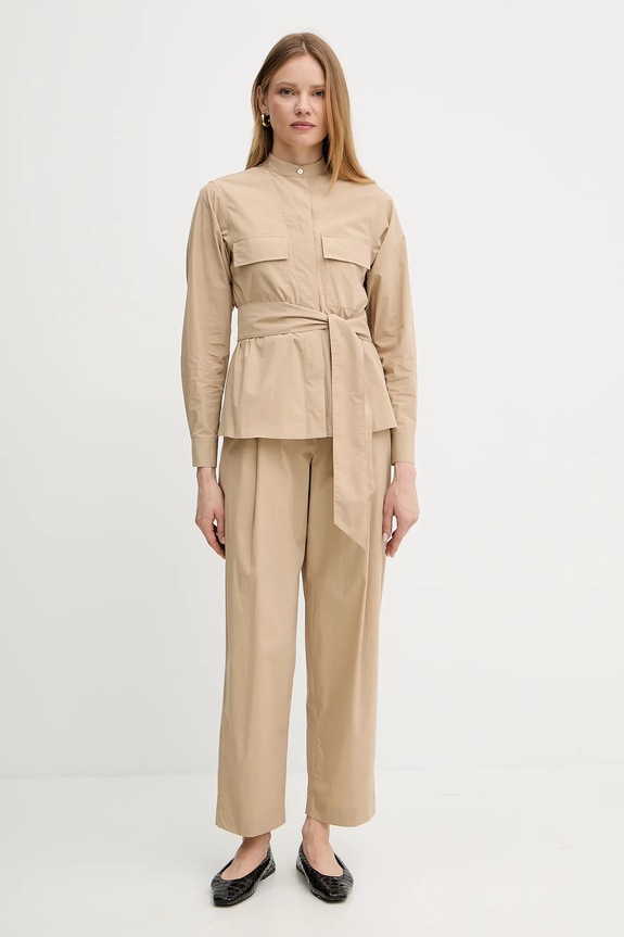 Weekend Max Mara kurtka koszulowa bawełniana 2515041013600 beżowy SS25