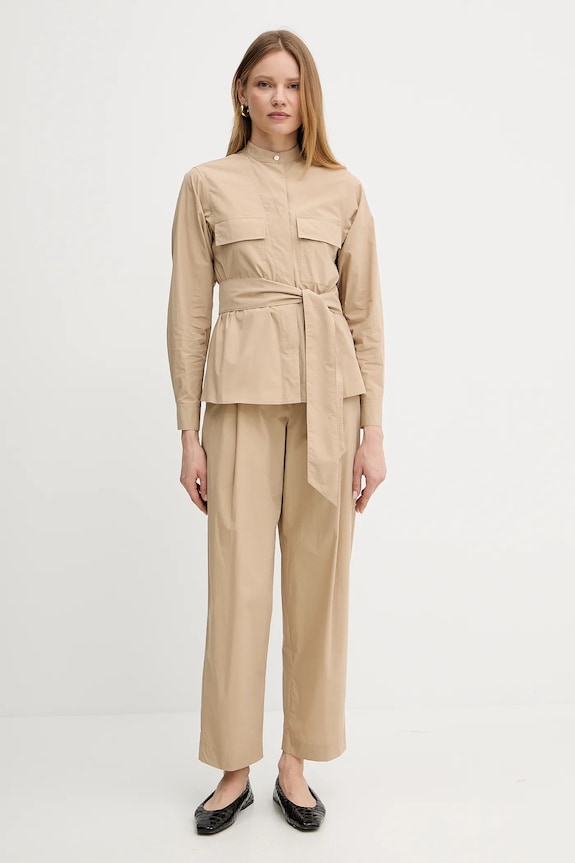 Weekend Max Mara kurtka koszulowa bawełniana 2515041013600 beżowy SS25