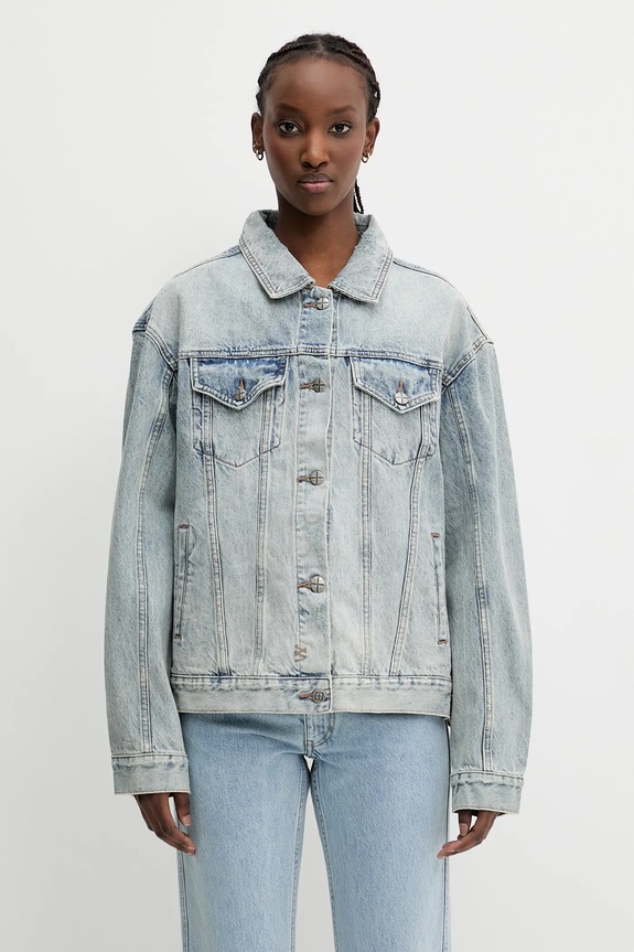KSUBI kurtka jeansowa oversized jacket karma nieocieplane niebieski 5000003501