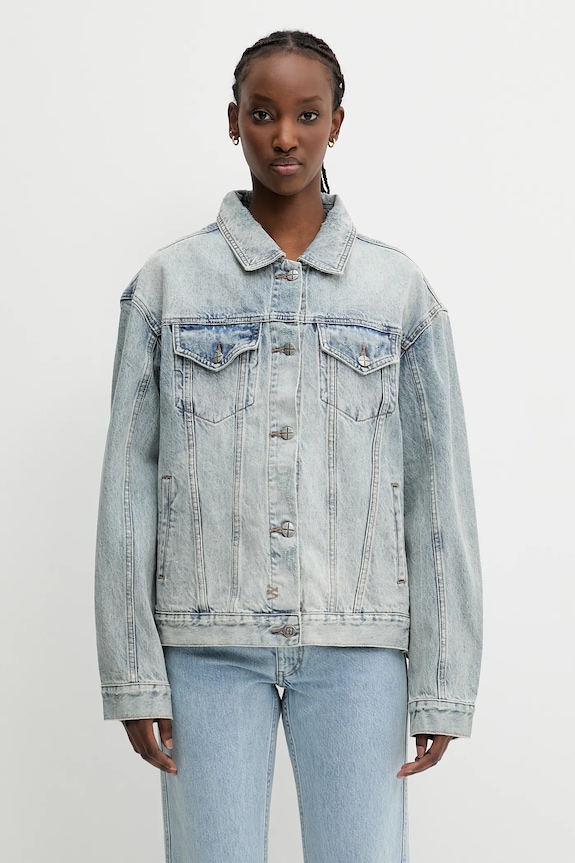 KSUBI kurtka jeansowa oversized jacket karma nieocieplane niebieski 5000003501