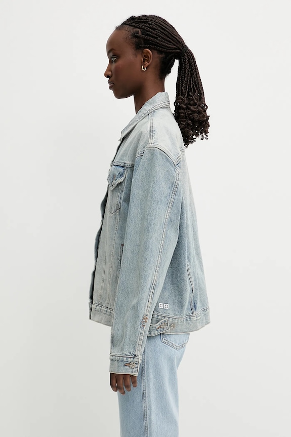 KSUBI kurtka jeansowa oversized jacket karma 5000003501 niebieski SS25