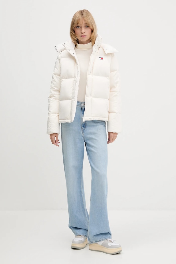 Páperová bunda Tommy Jeans DW0DW21623 béžová AW25