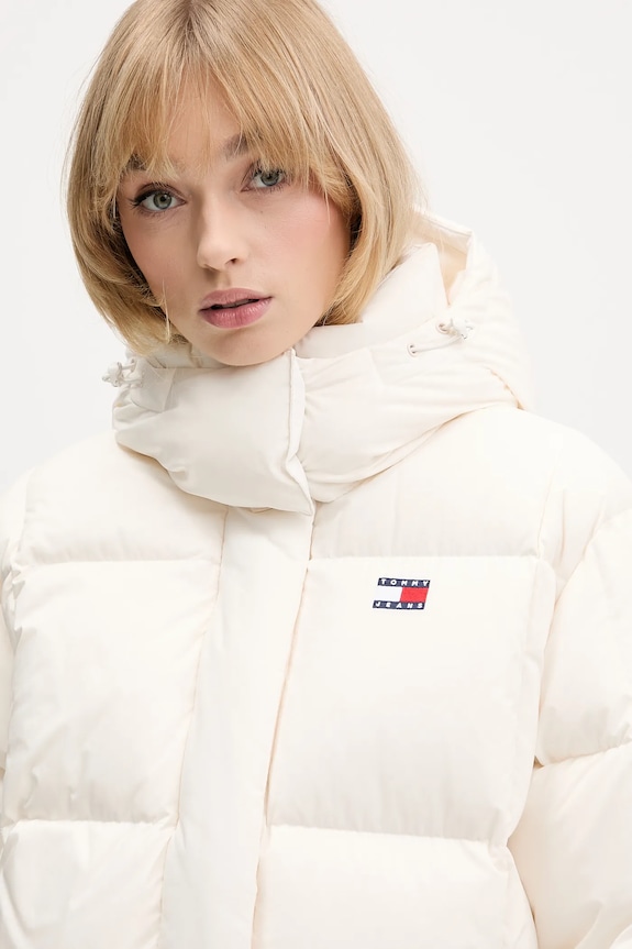 Páperová bunda Tommy Jeans béžová DW0DW21623