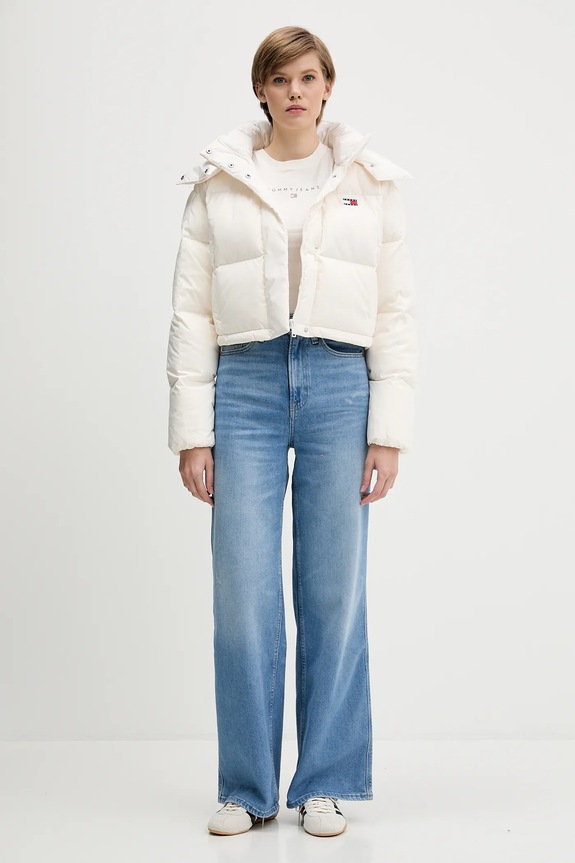 Páperová bunda Tommy Jeans DW0DW21624 béžová AW25