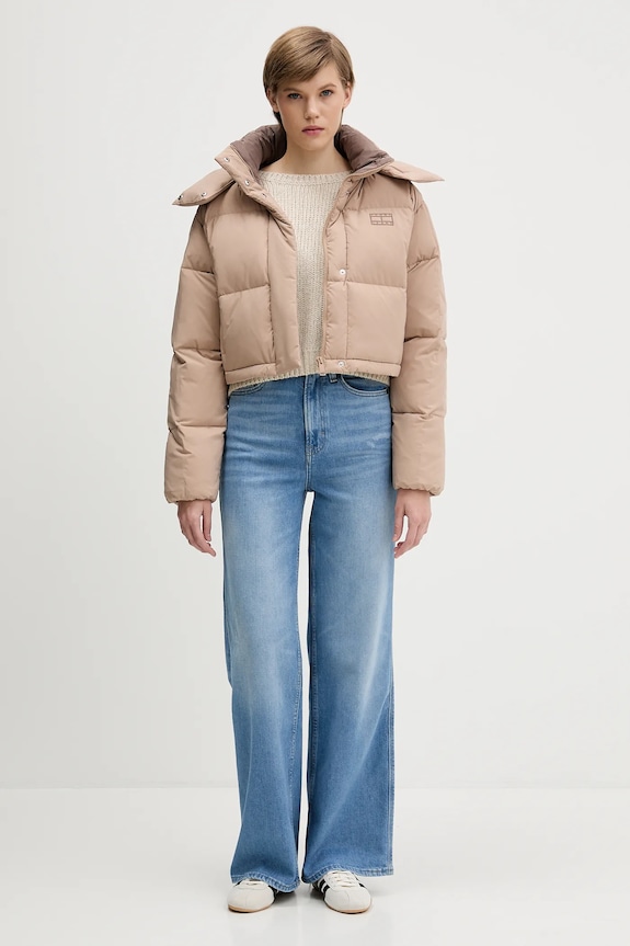 Tommy Jeans kurtka puchowa DW0DW21624 beżowy AW25