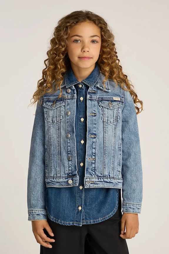 Calvin Klein Jeans gyerek farmerkabát nem bélelt kék IG0IG02721.PPYA