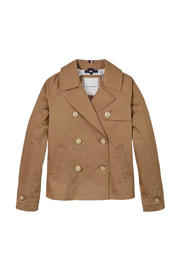 Детско яке Tommy Hilfiger KG0KG08518.PPYA кафяв SS25