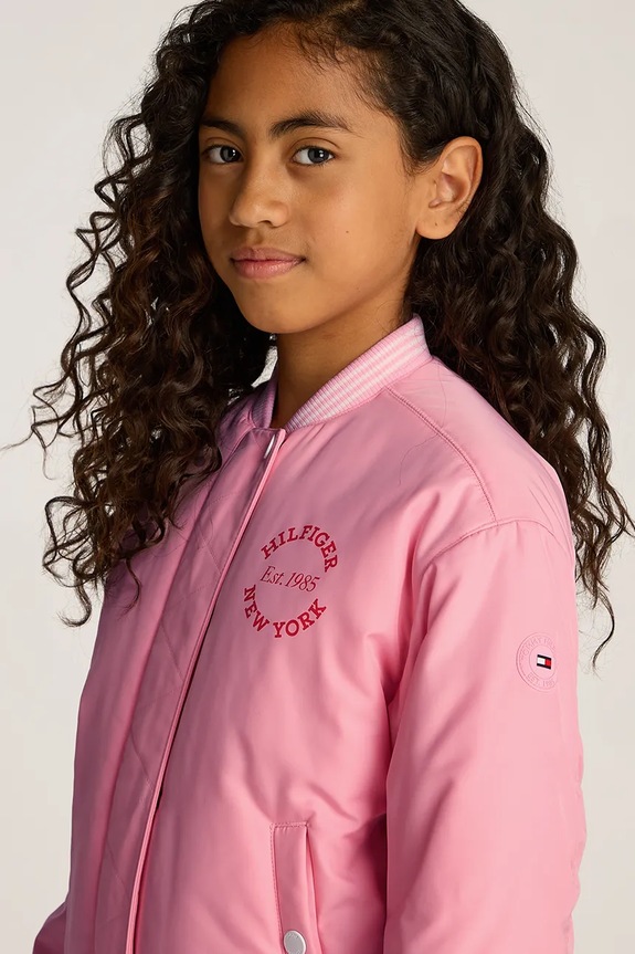 Dječja bomber jakna Tommy Hilfiger KG0KG08312.128.176.PPYA roza